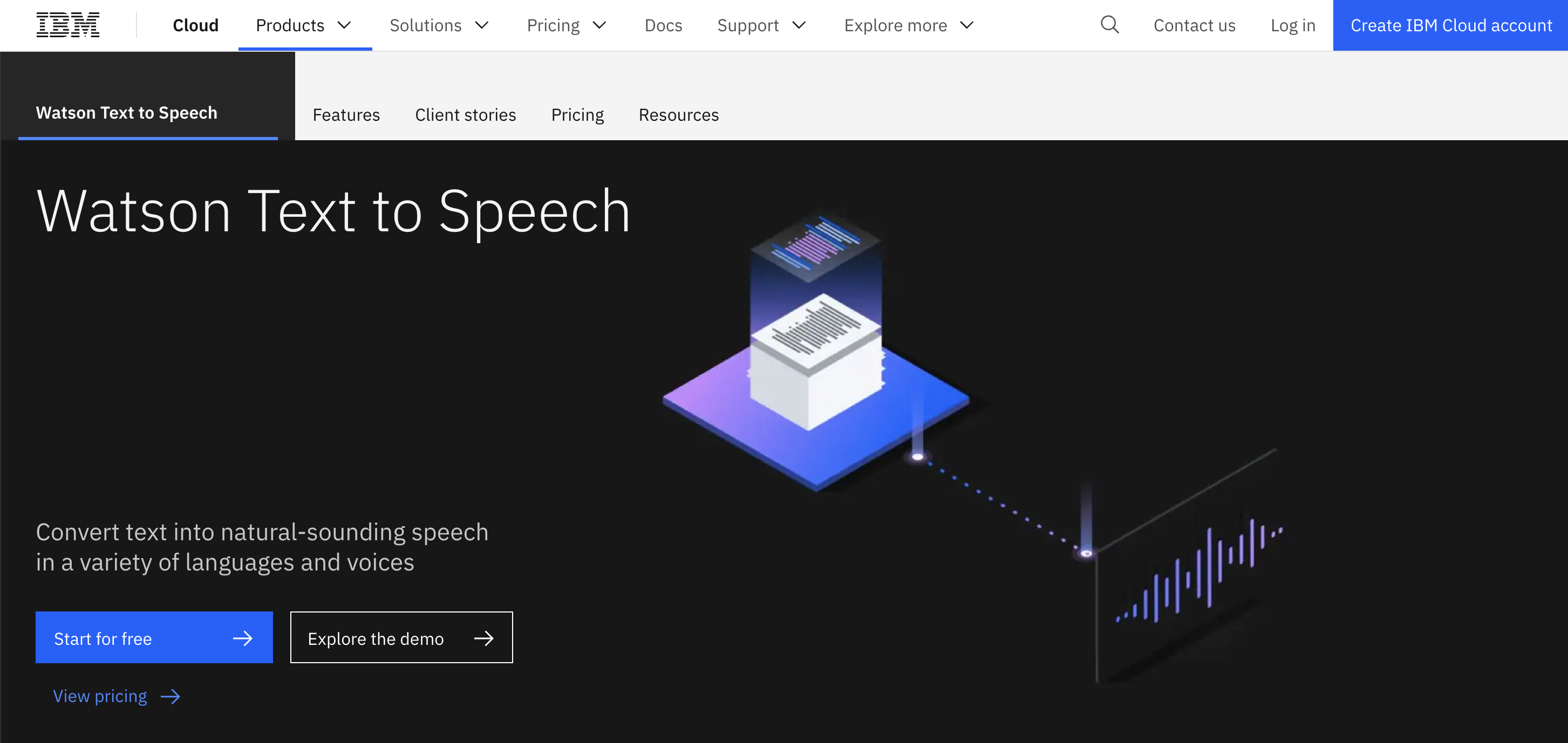 IBM Watson Text To Speech