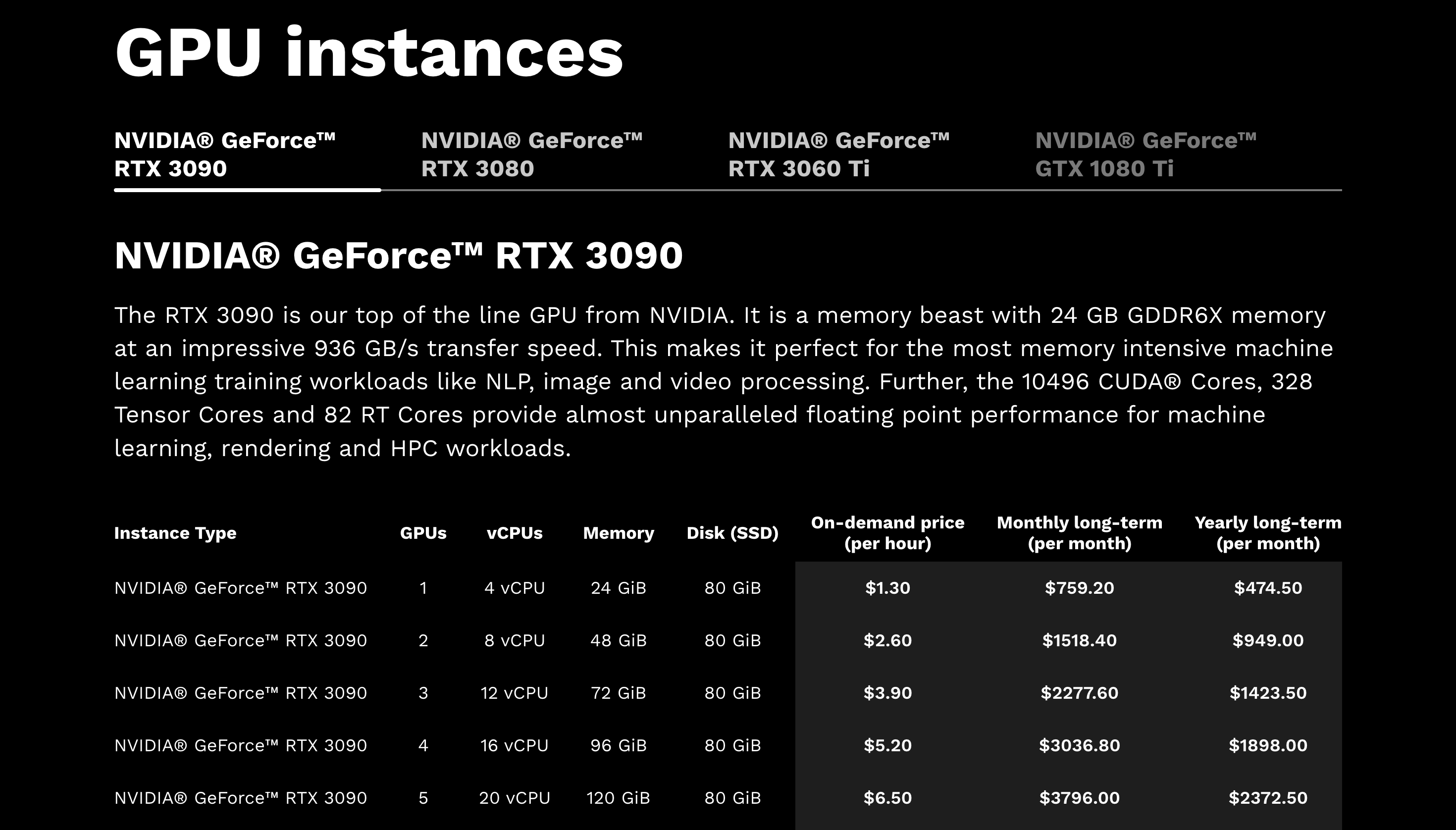 Genesis Cloud Pricing