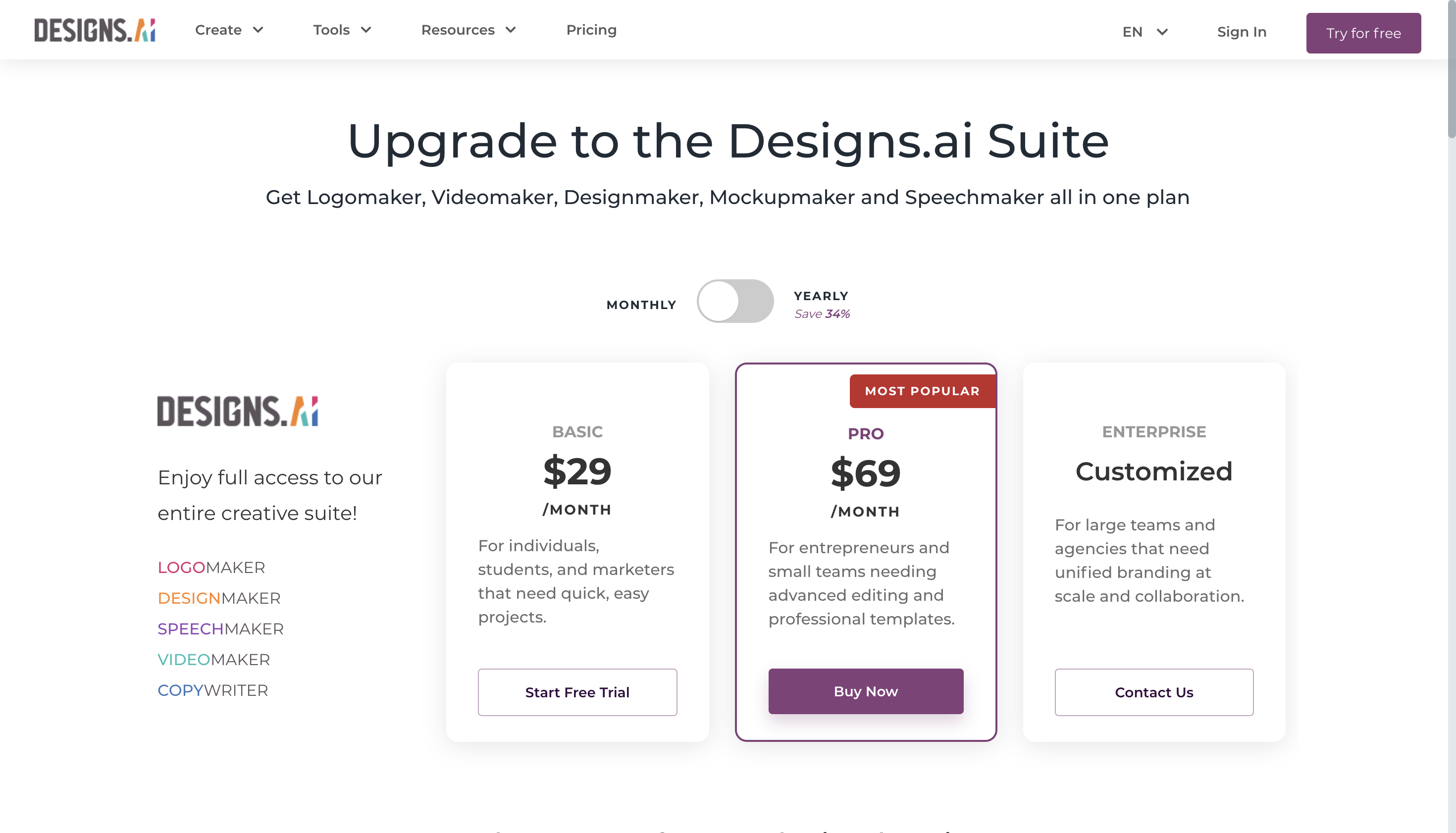 Designs Pricing