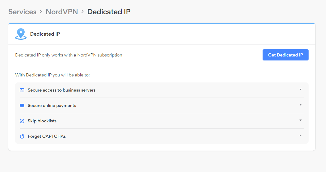 Dedicated IP