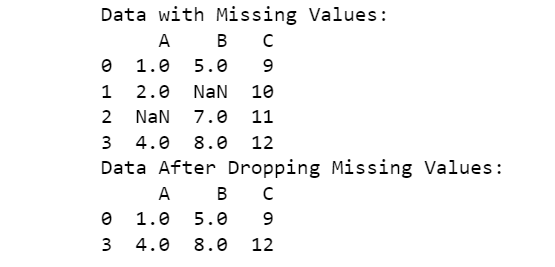 Missing Values Example