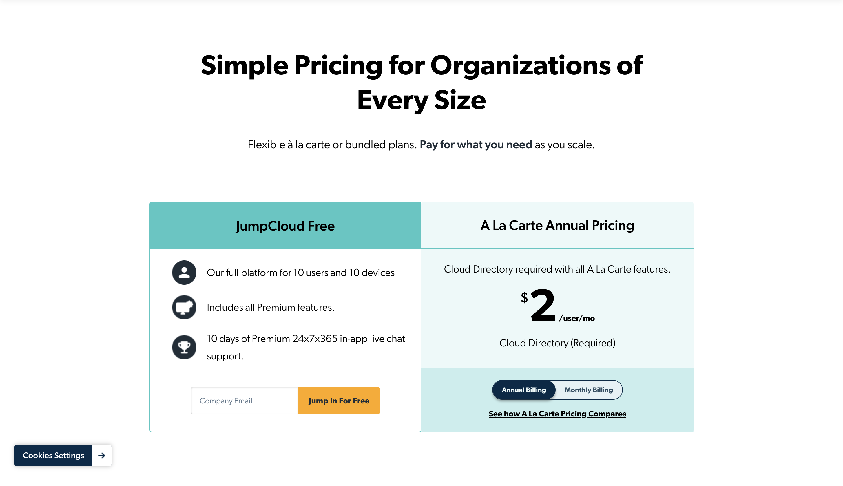 Jumpcloud Pricing