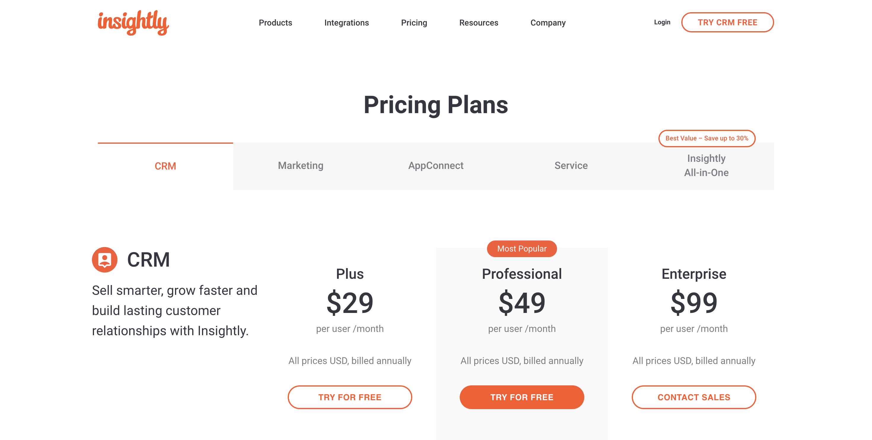 Insightly Pricing