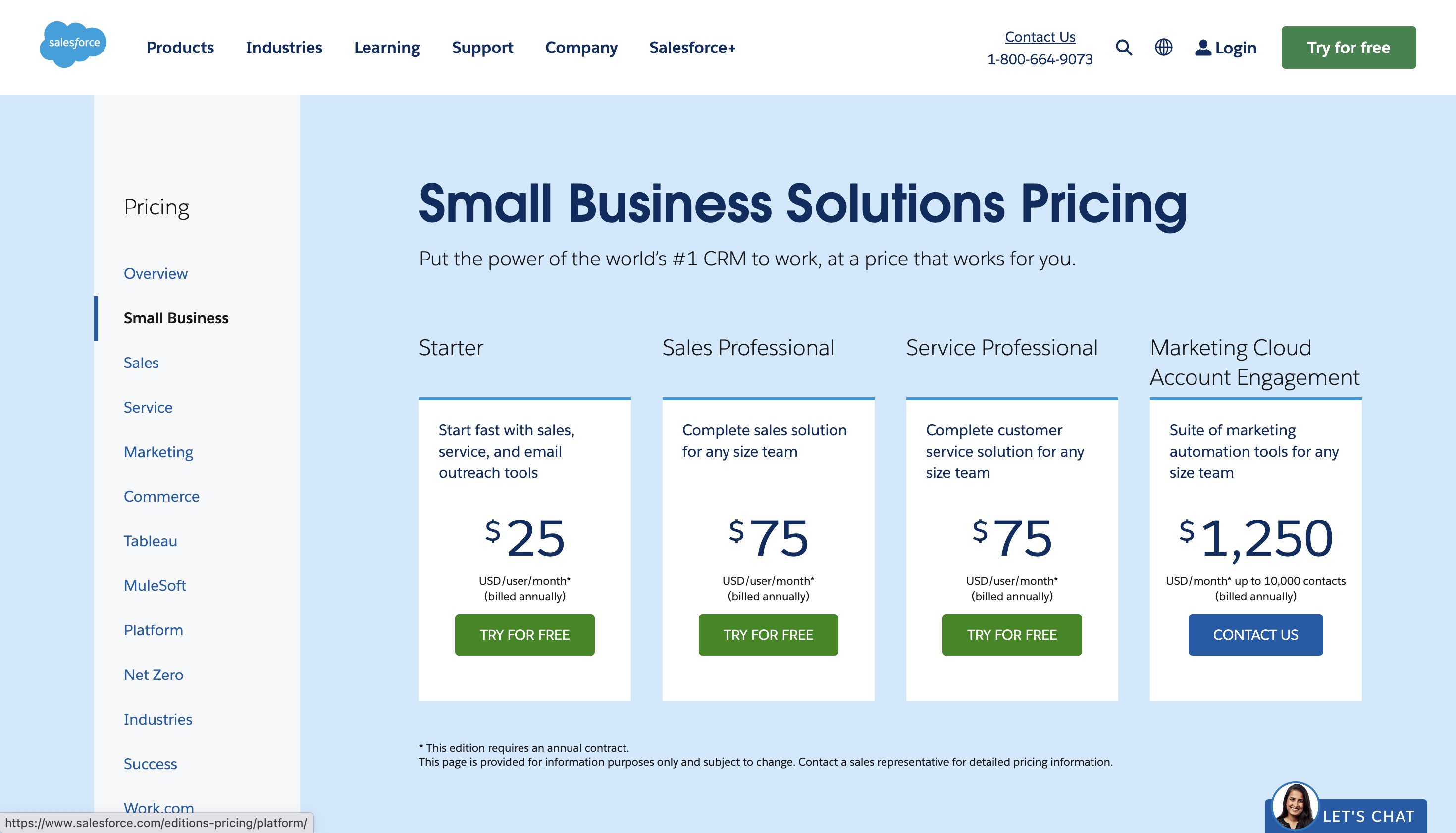 Salesforce CRM-prissättning