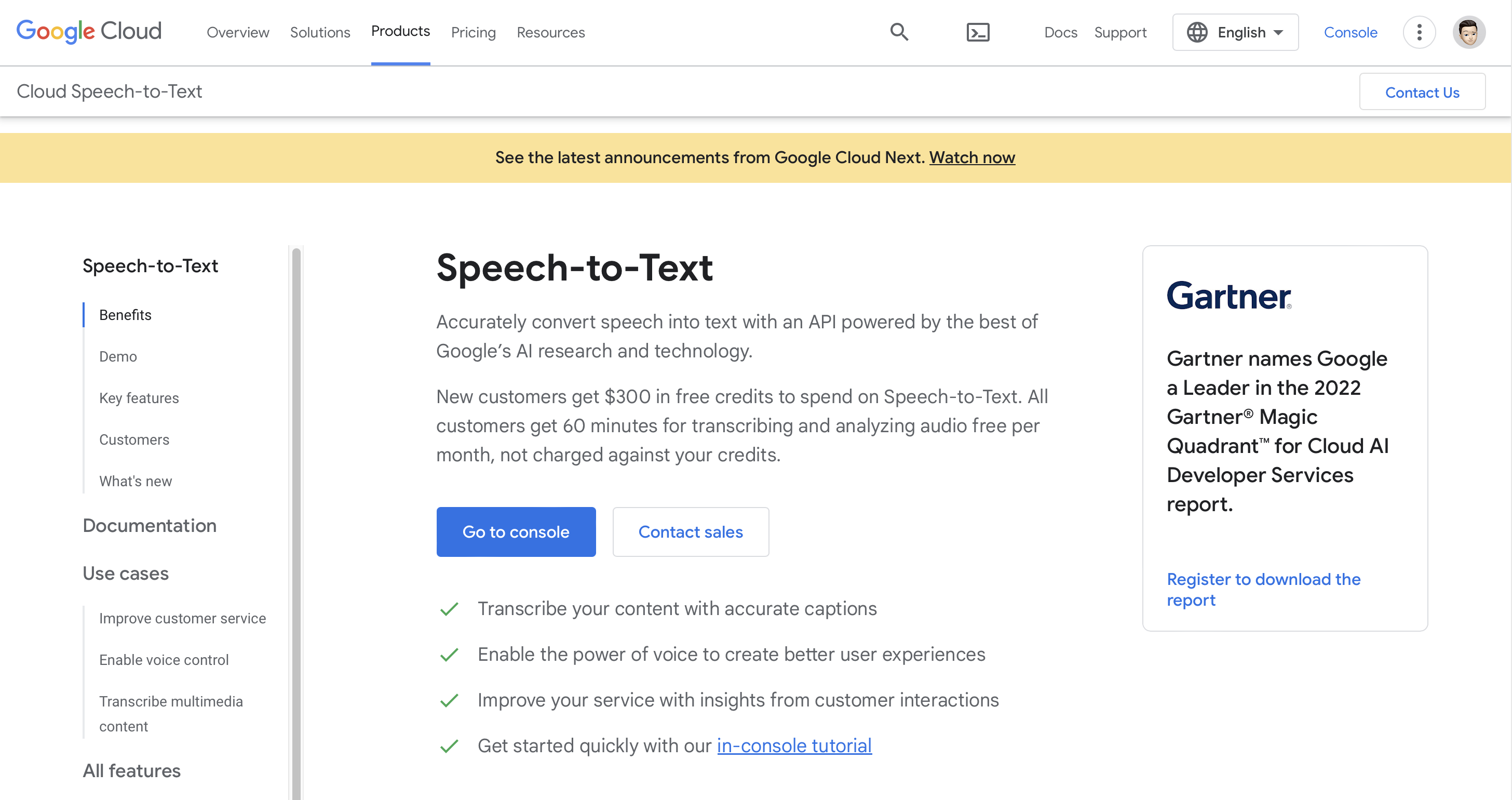 Google Cloud Speech To Text