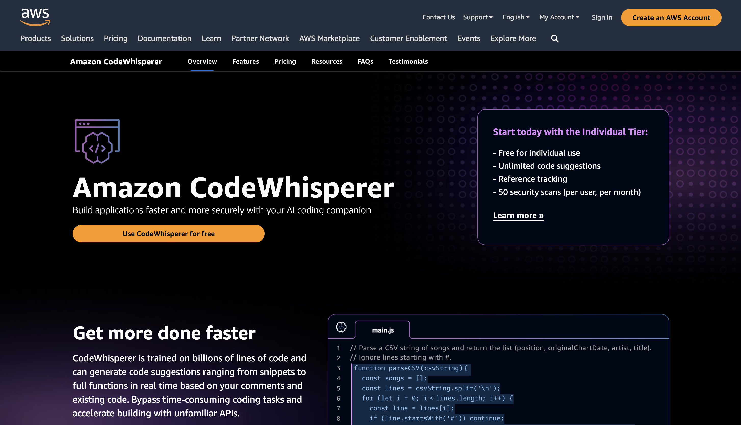 Amazon Code Whisperer