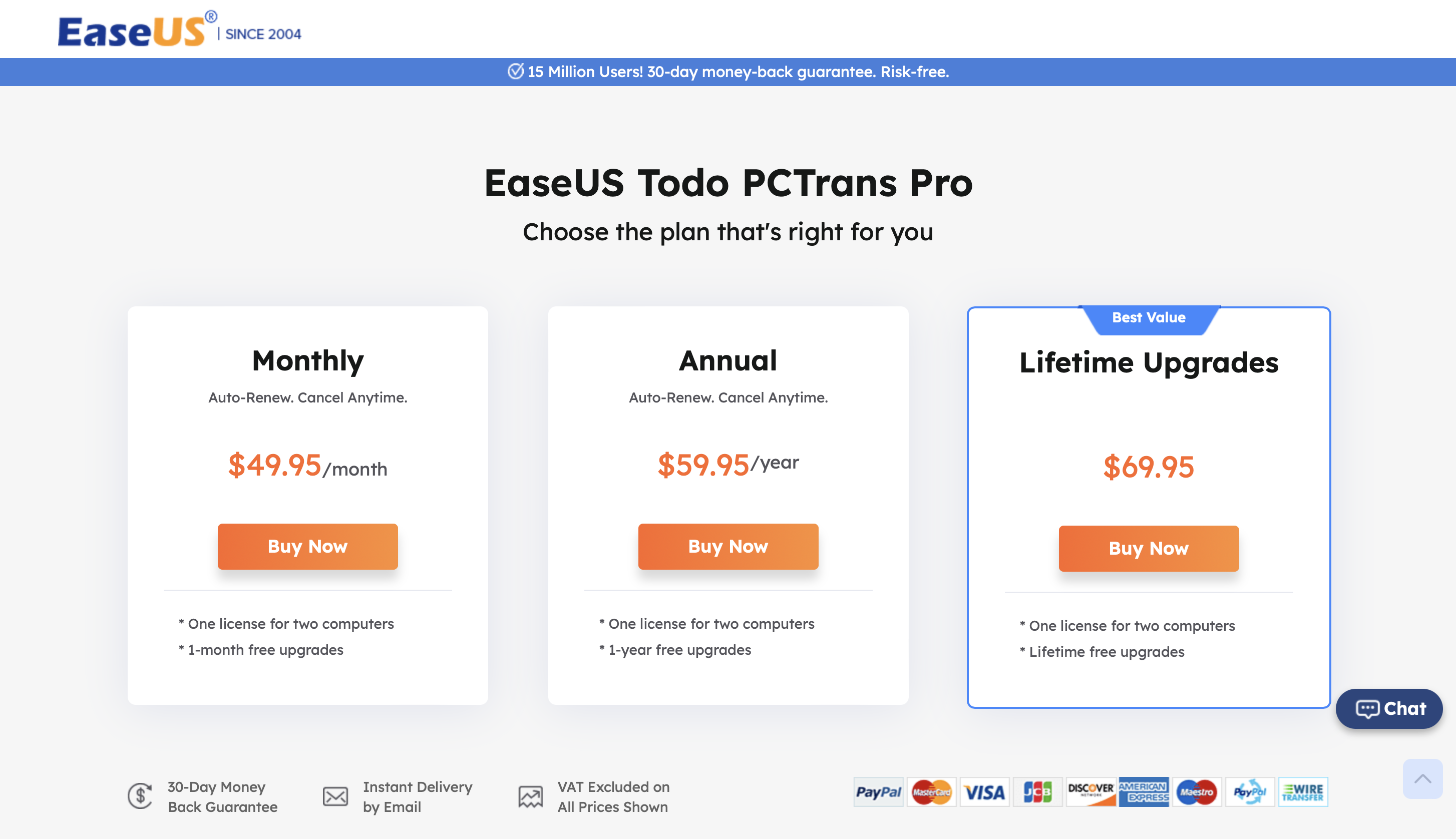 Безплатни цени на EaseUS Todo PCTrans