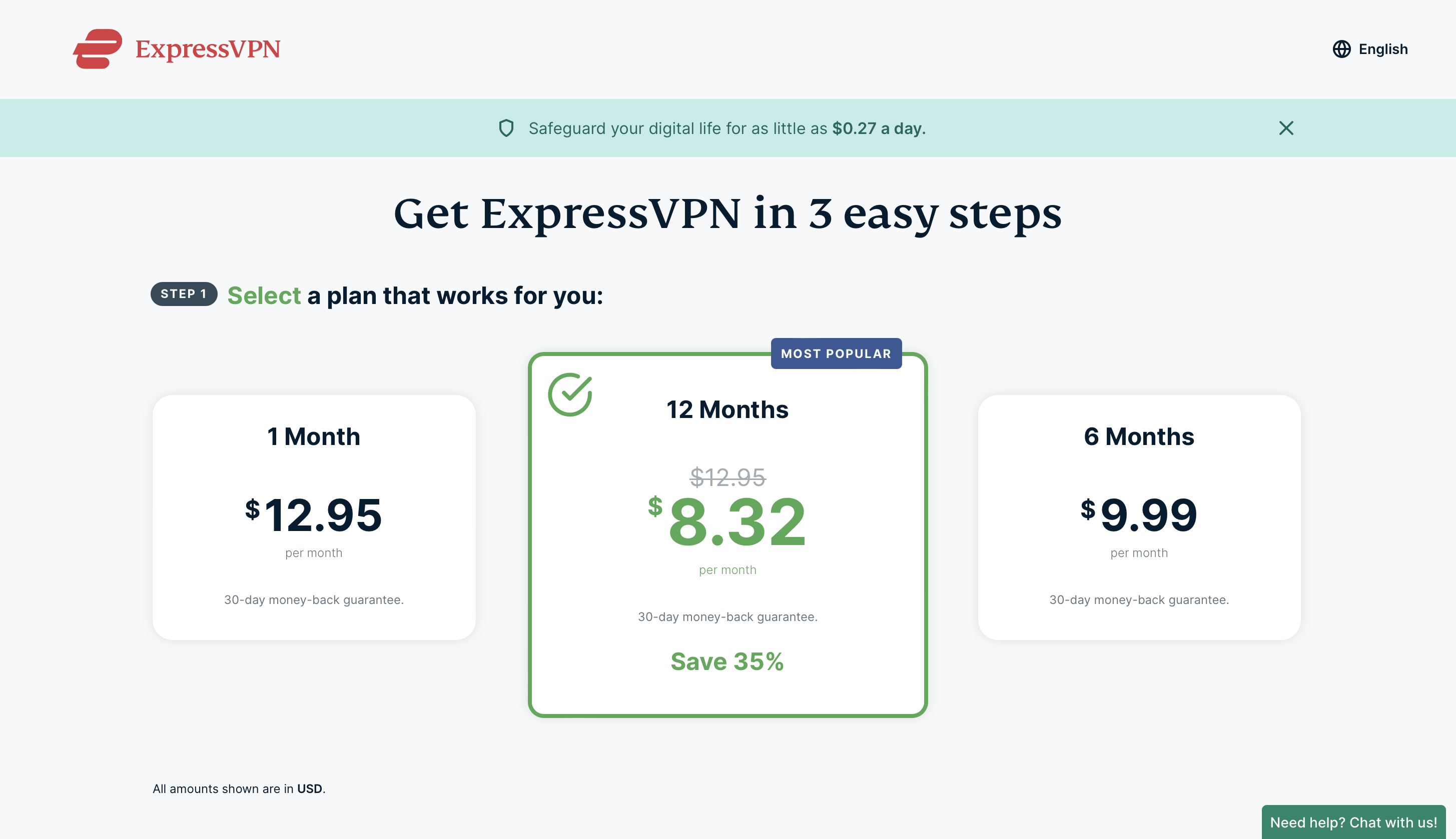 Express VPN Pricing