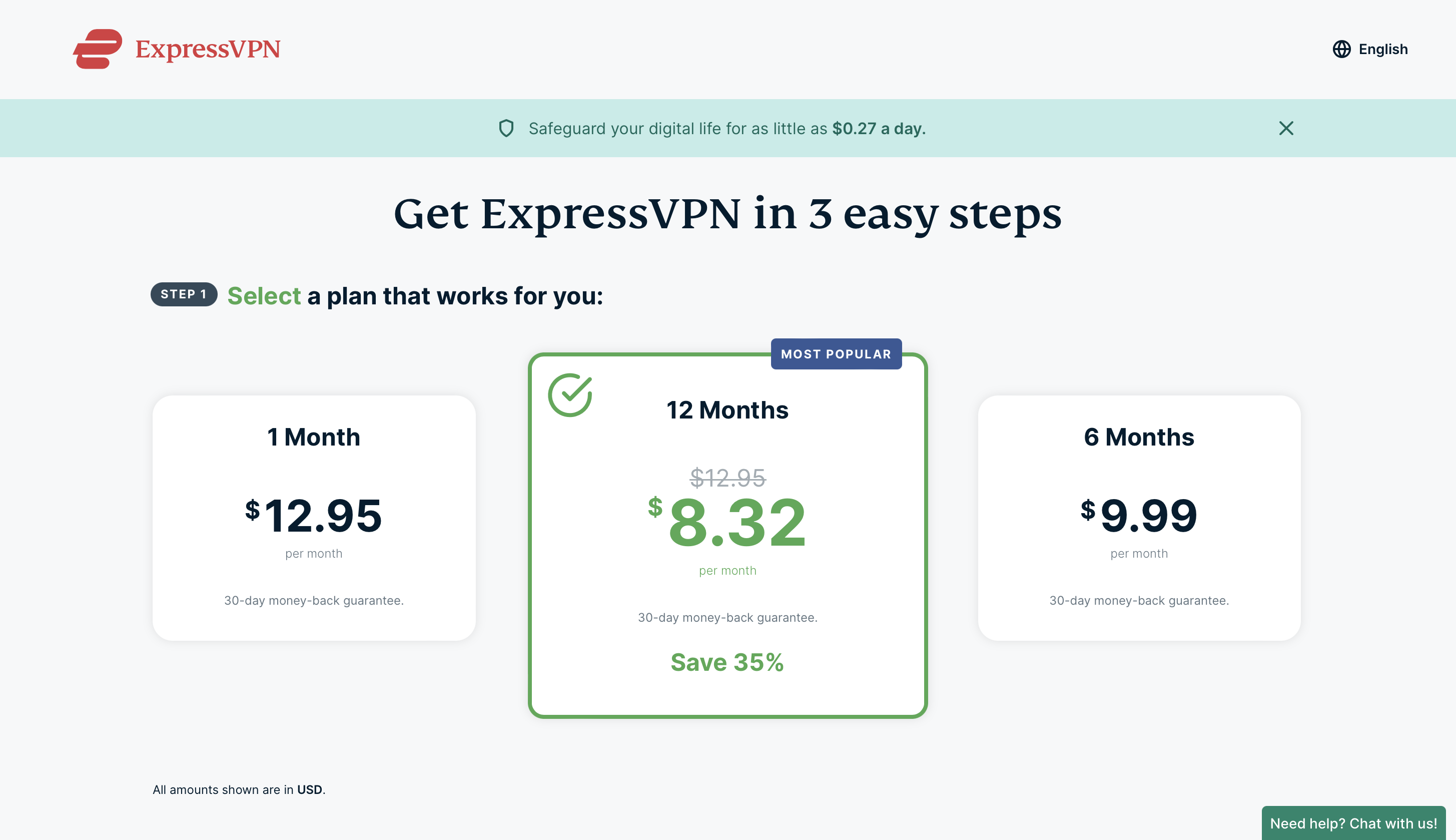 快速 VPN 定價