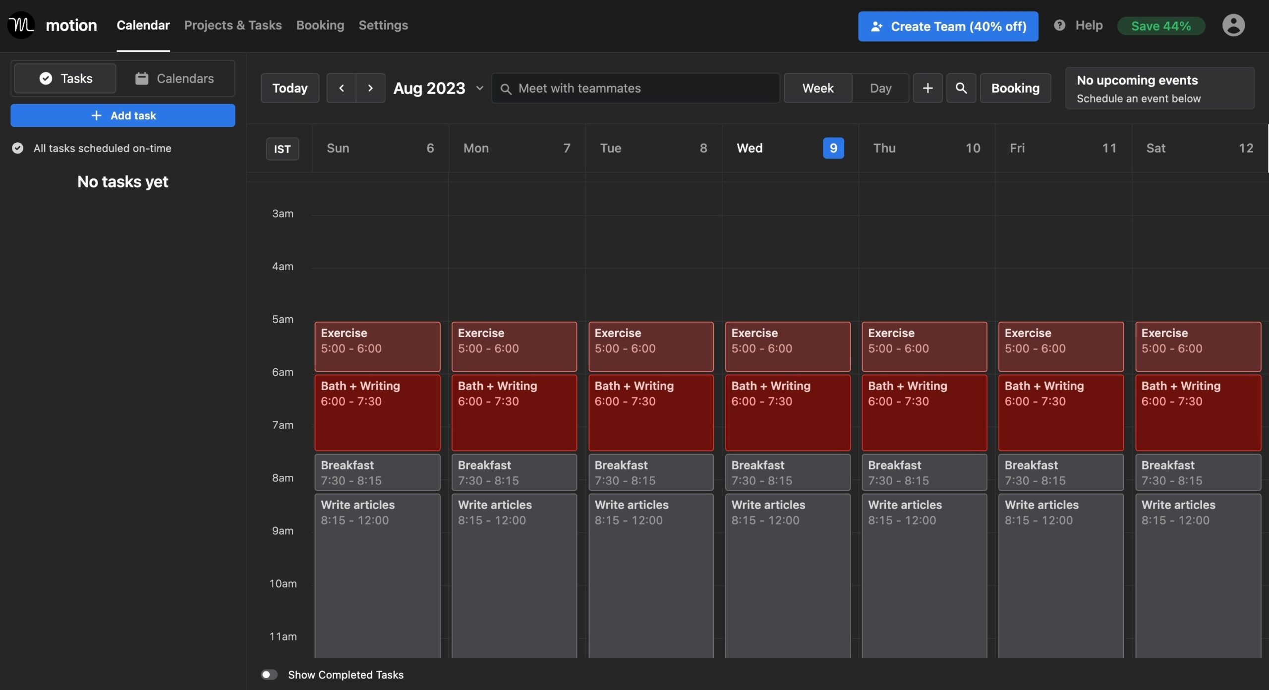 Motions Calendar Interface Yakayerwa