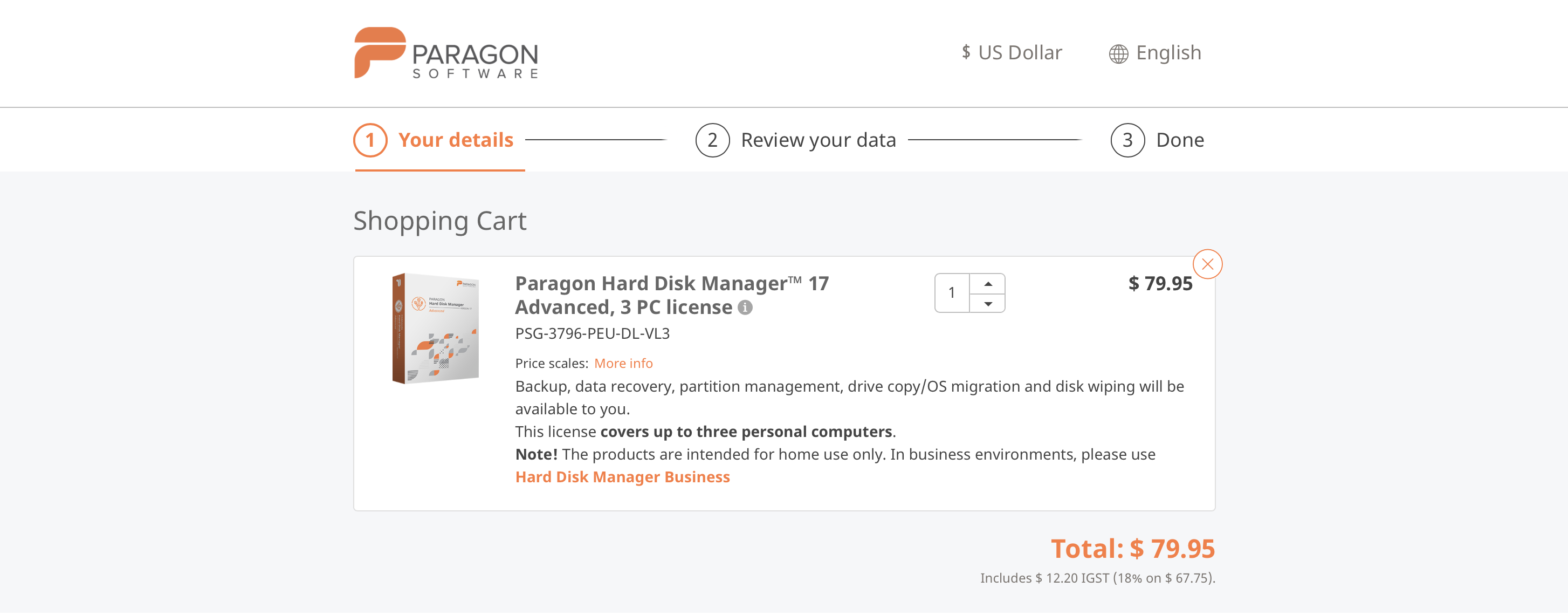 Paragon Drive Copy Professional Pricing