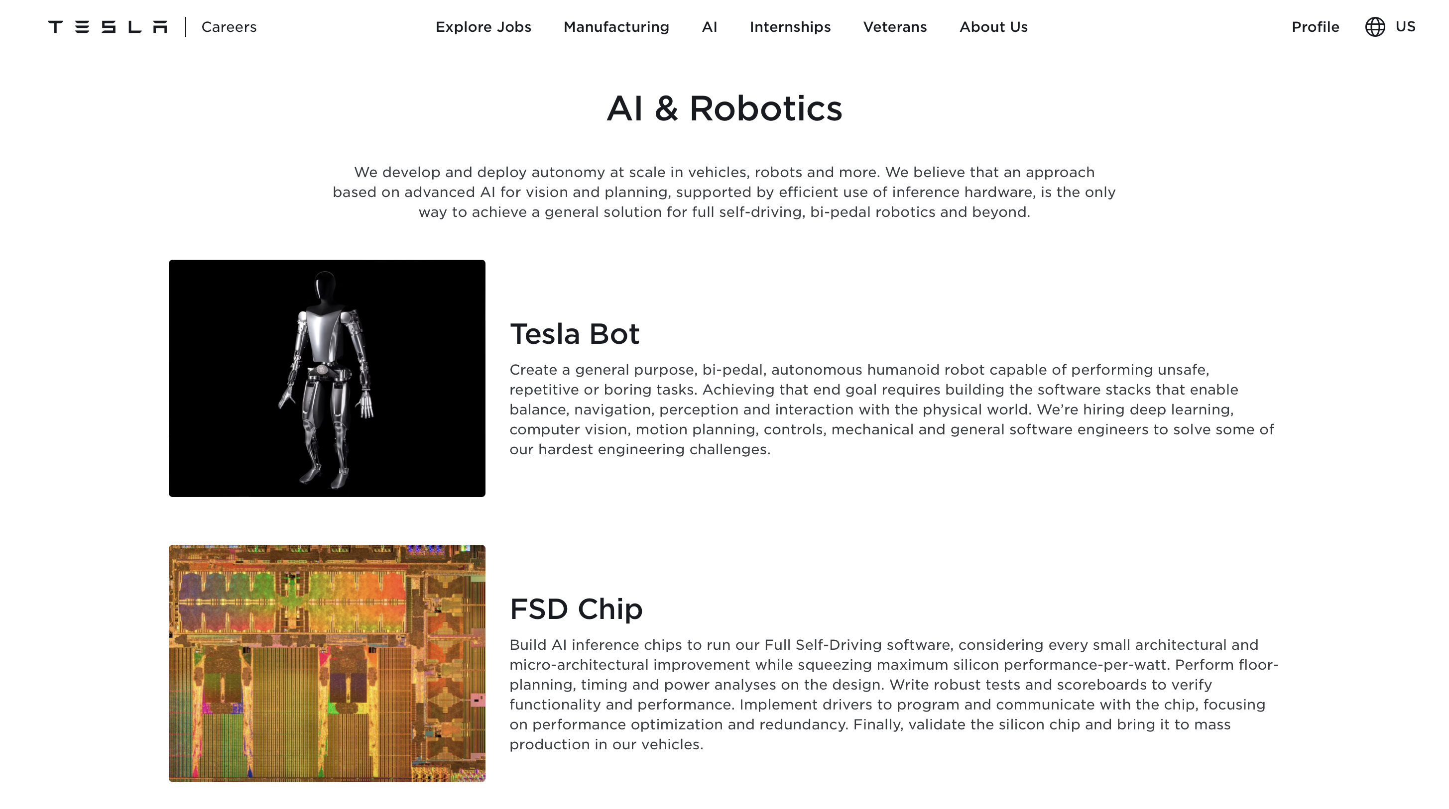 Teslas A.I. Robotics