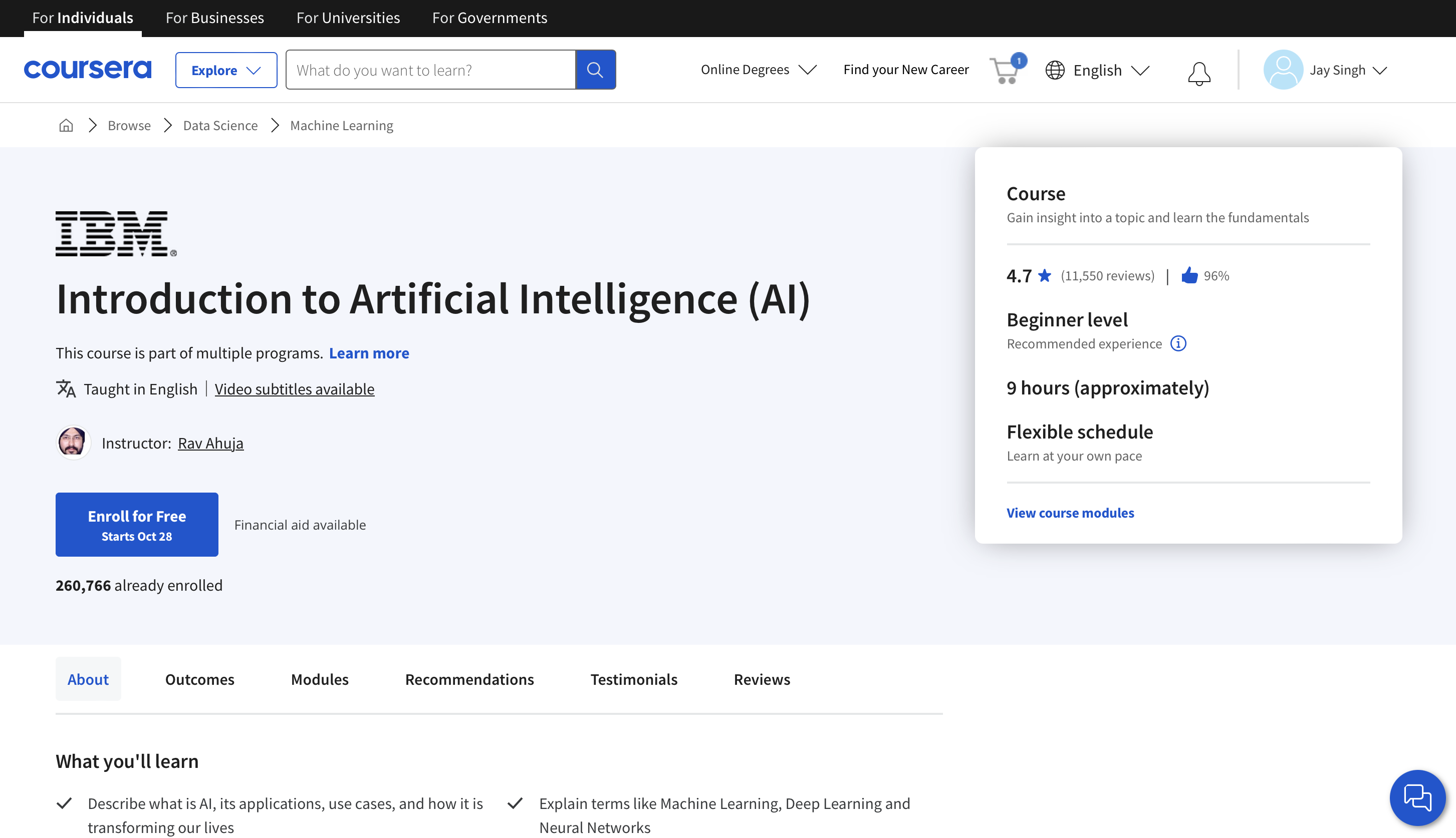 Introduction To Artificial Intelligence AI