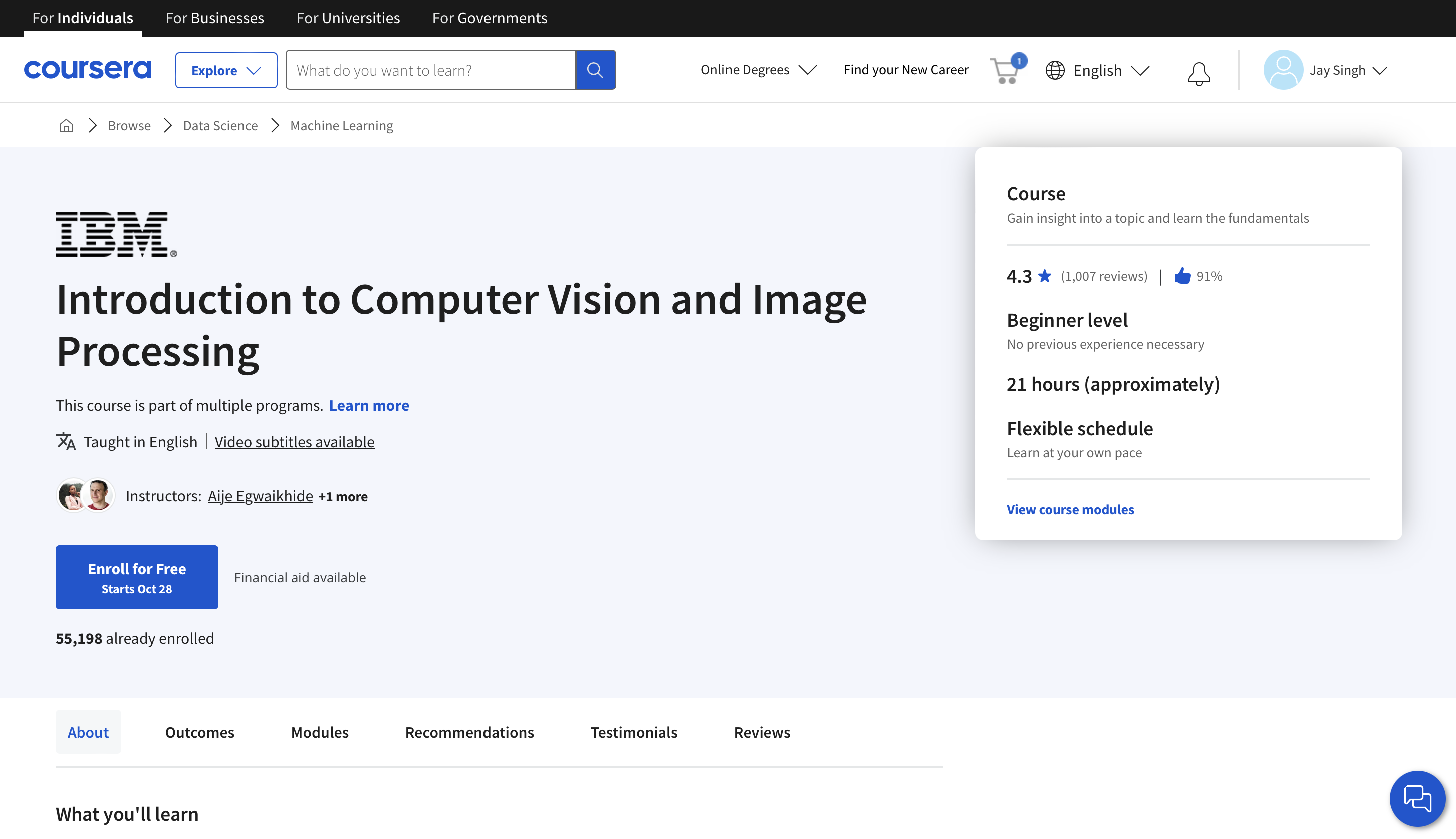 Introduction To Computer Vision And Image Processing