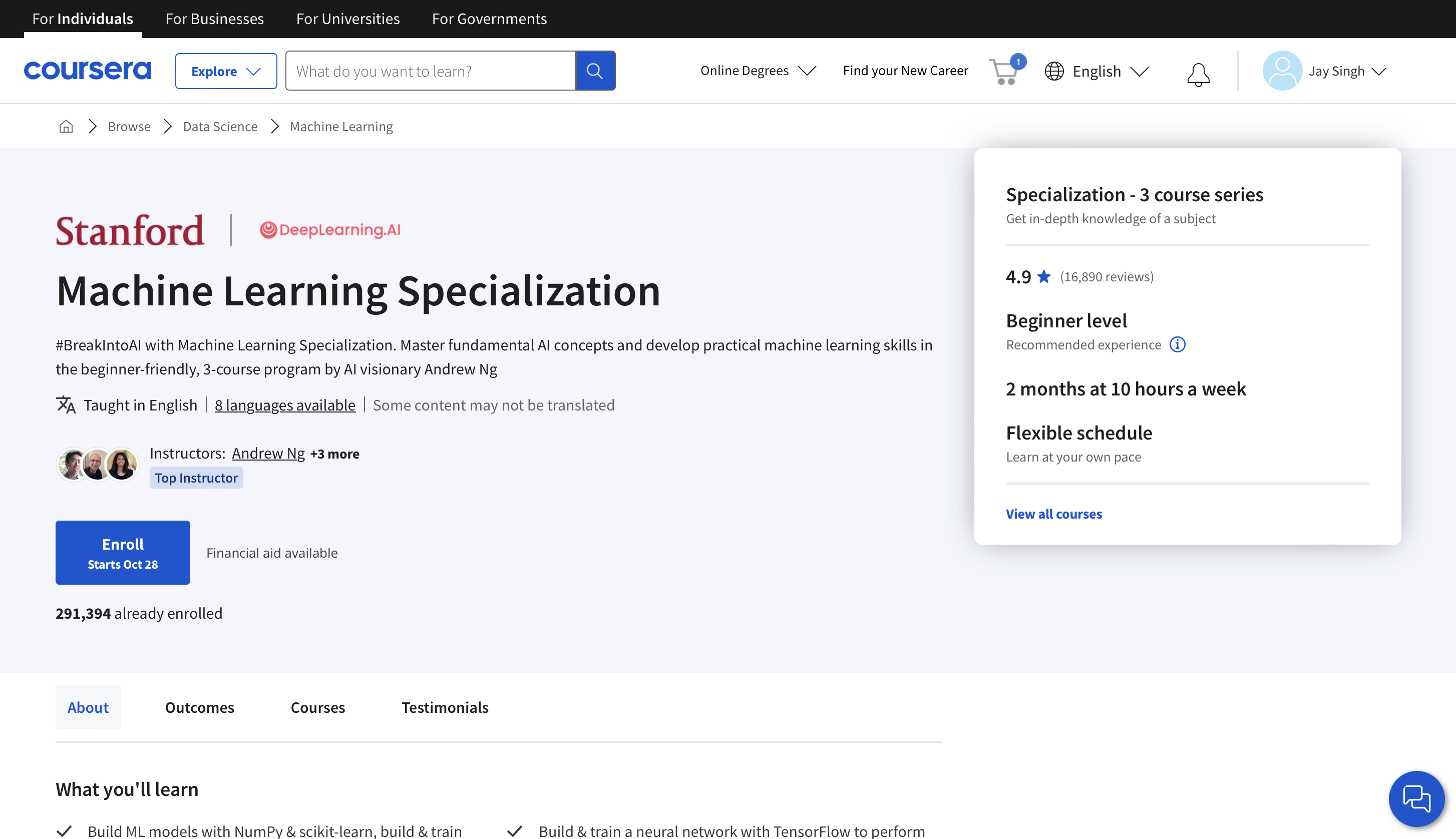 Machine Learning Specialization