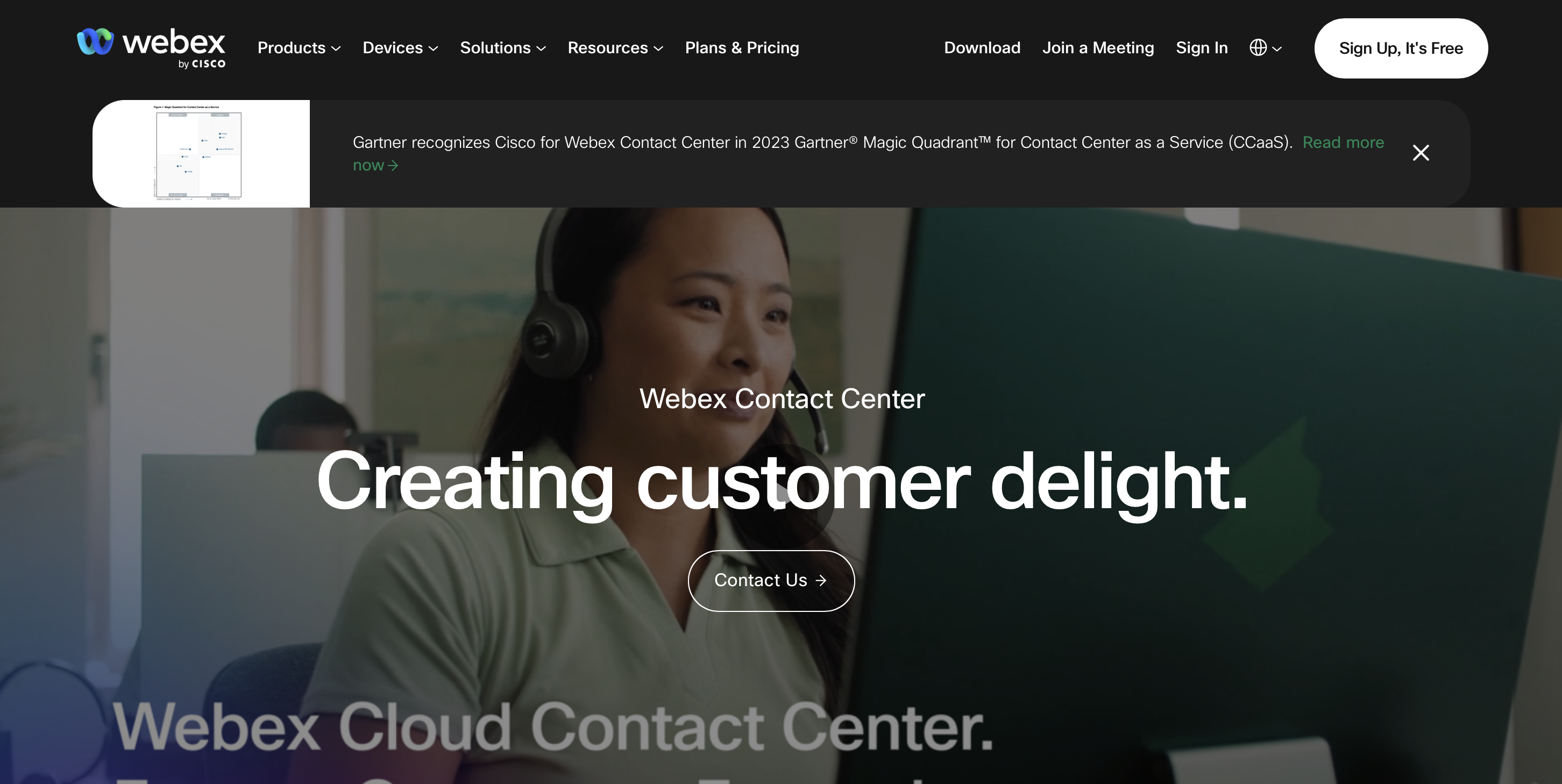 Centro de contacto de Webex