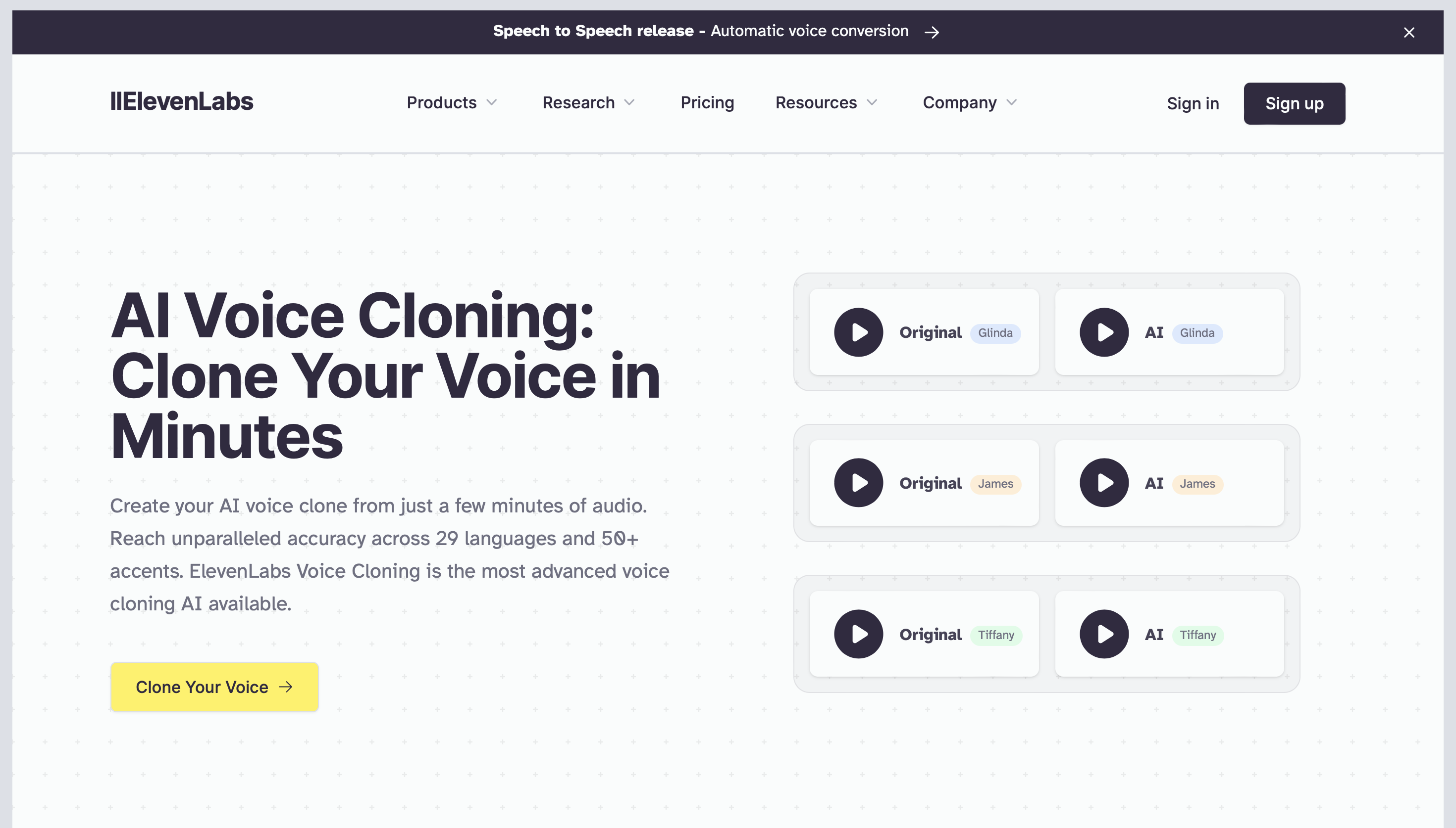 ElevenLabs Voice Cloning
