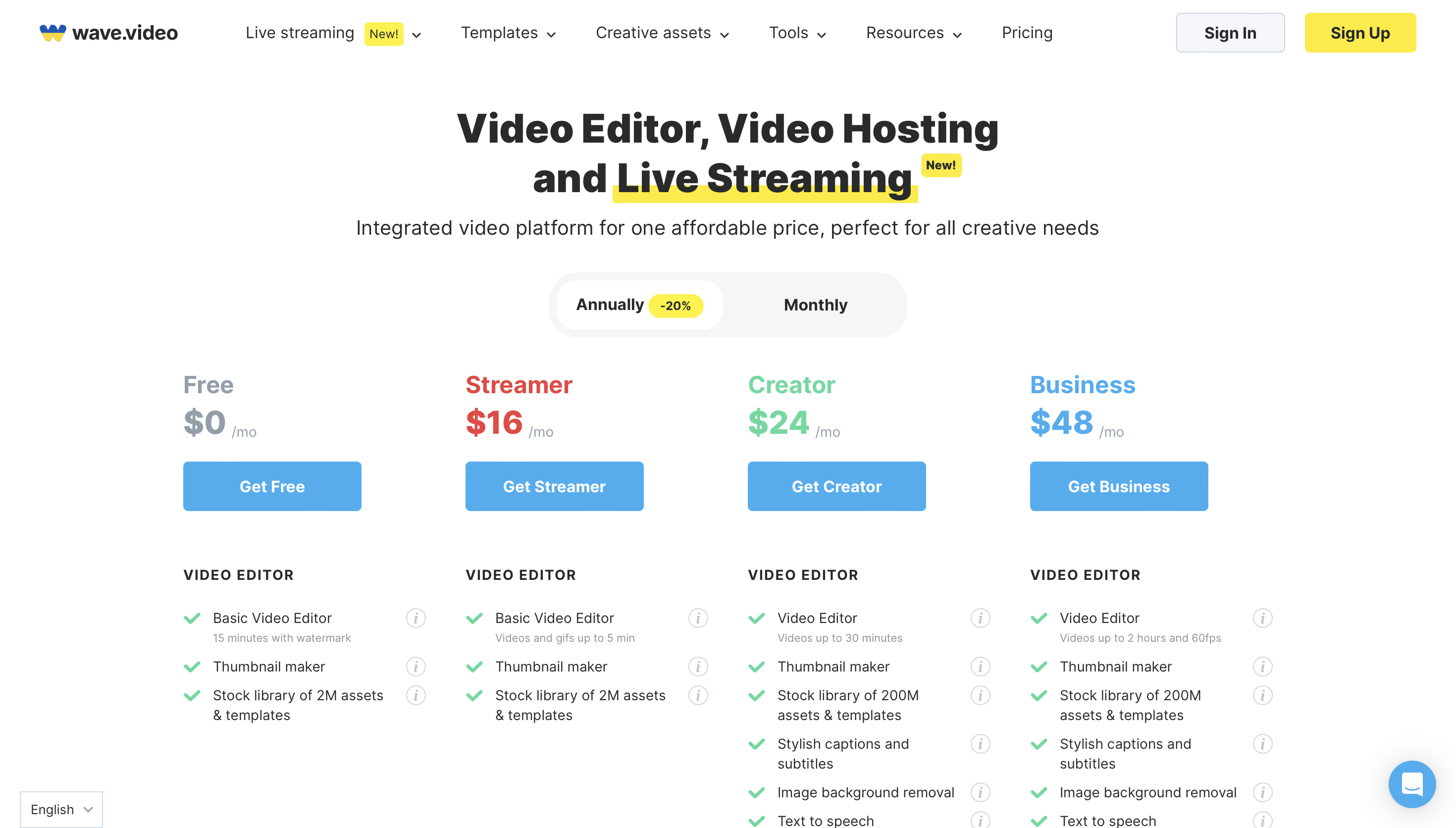 Wave Video Pricing