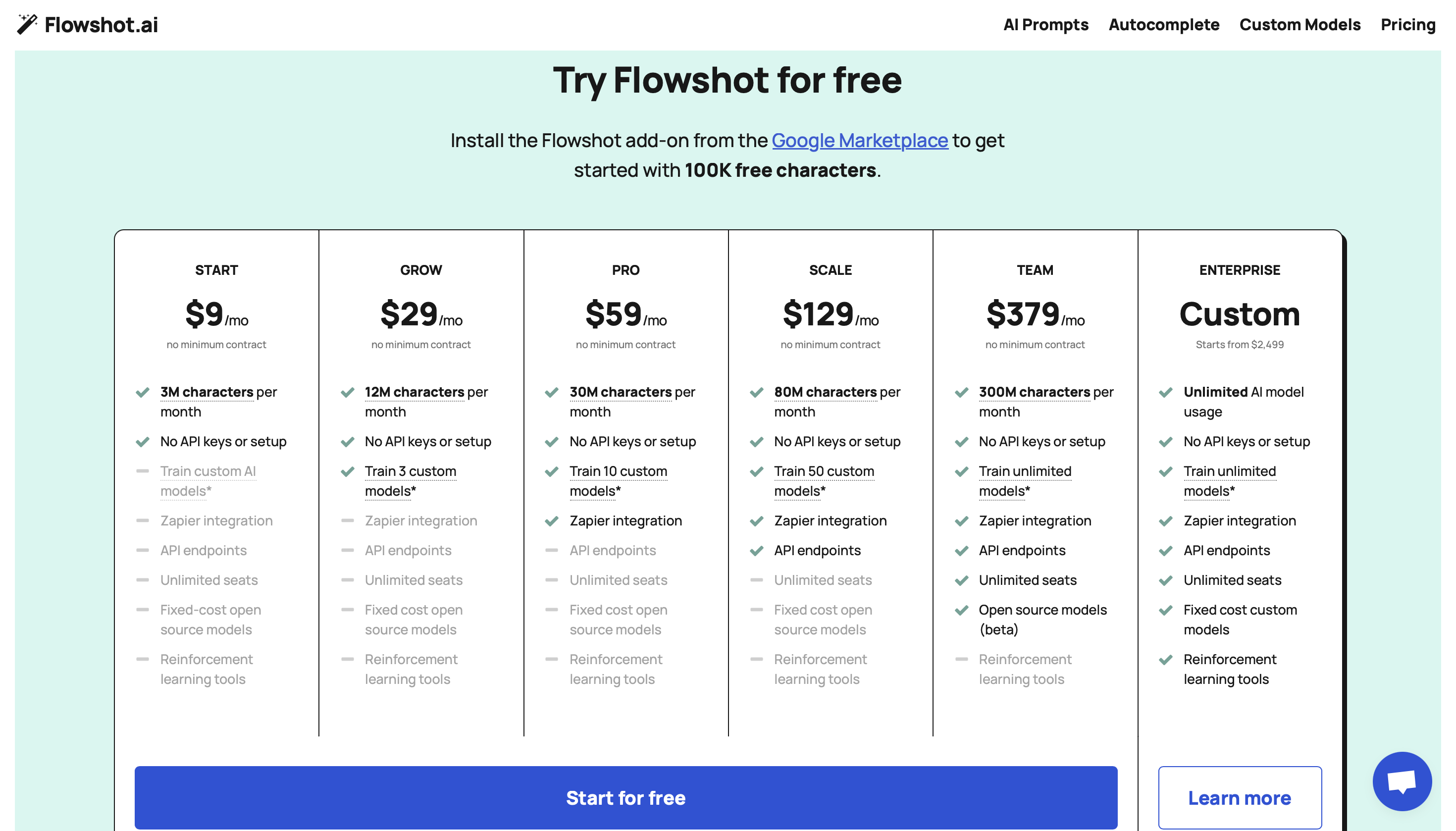 Flowshot AI Pricing