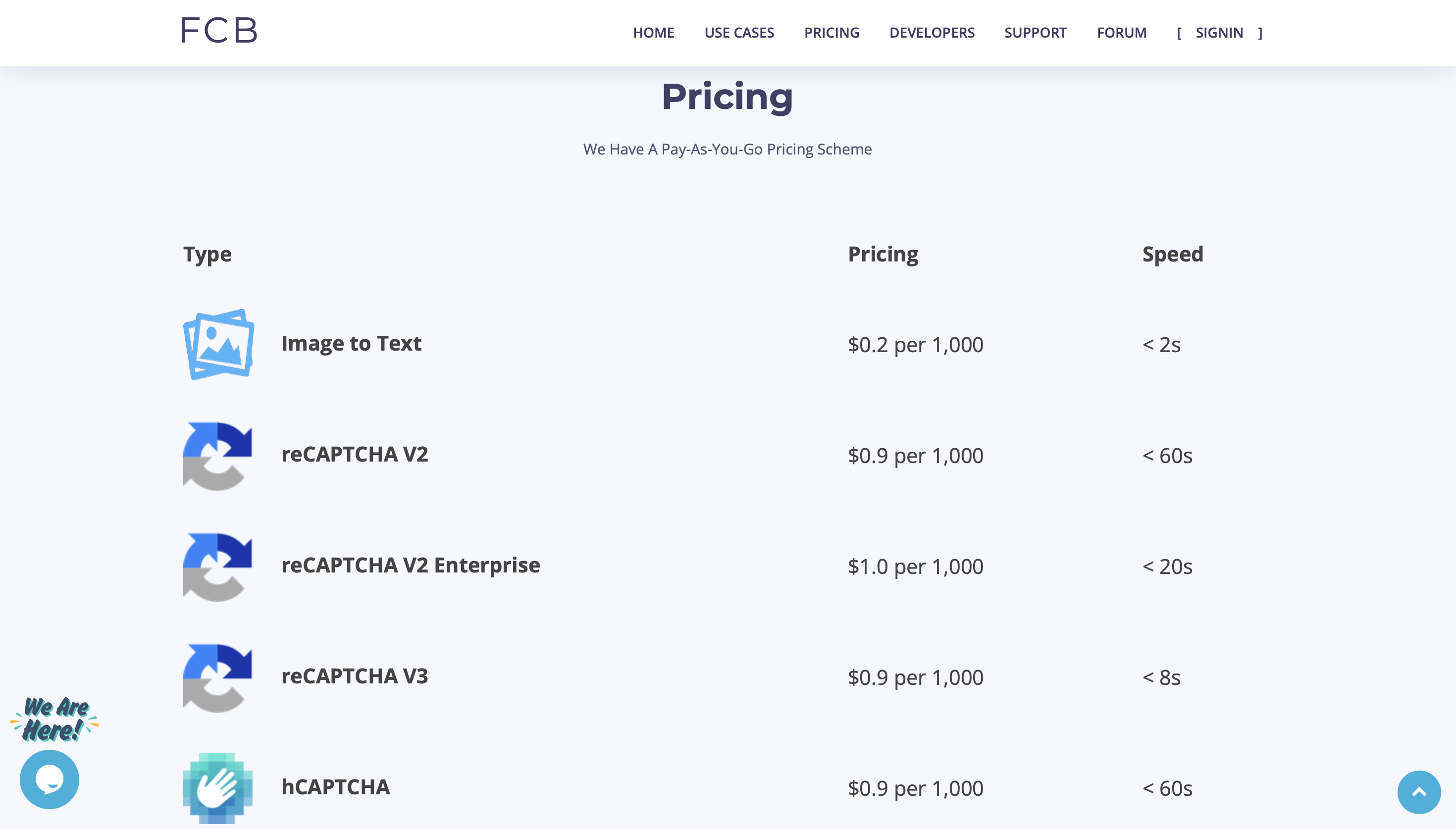 Free Captcha Bypass Pricing